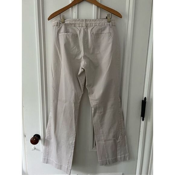 Old Navy beige and brown pin striped cotton pants 8 - Picture 4 of 4